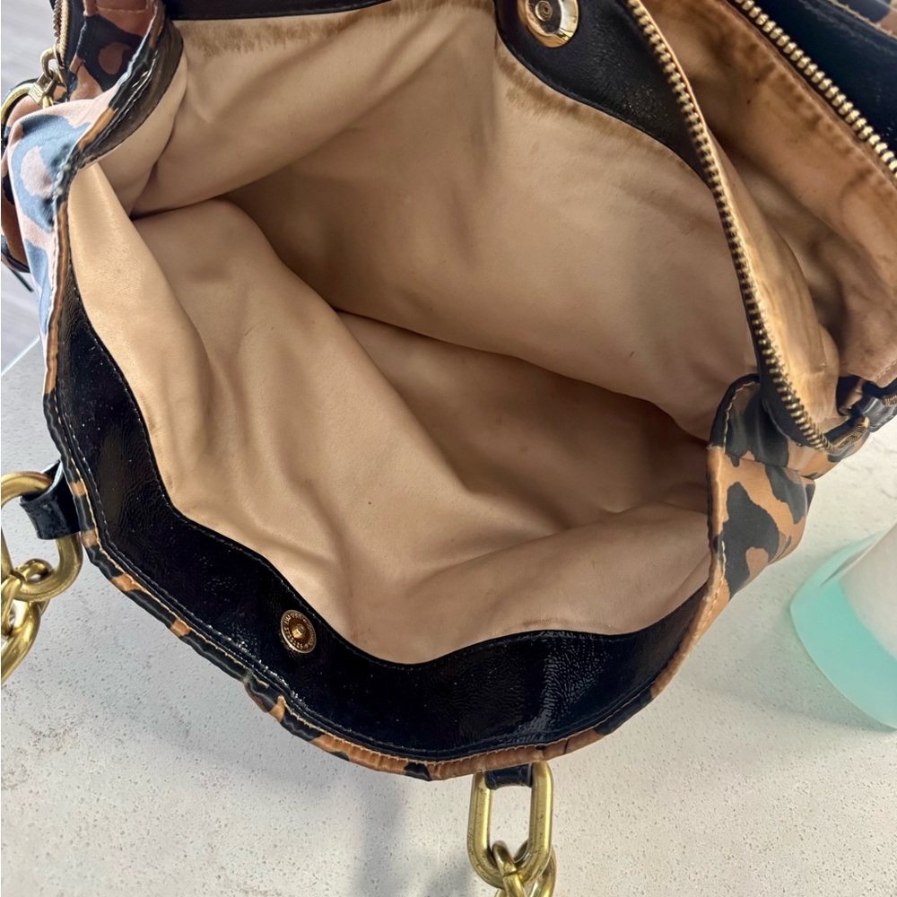Coach VINTAGE VERY RARE ocelot triple pocket Leopard Print shoulder bag - Picture 11 of 12